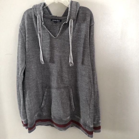 Ocean Drive Tops - OCEAN Drive hooded sweatshirt-gray